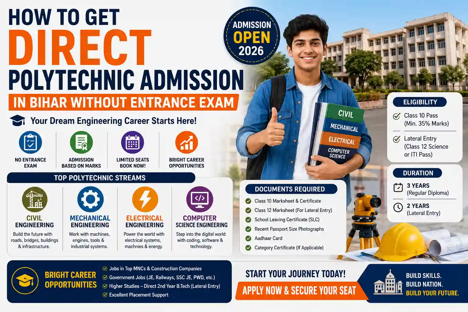 How to Get Direct Polytechnic Admission in Bihar Without an Entrance Exam